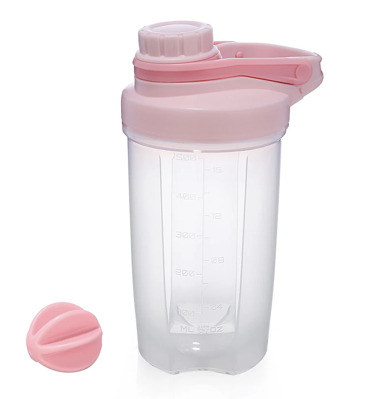 Grink 500ml Protein Shaker Plastic Bottle Mixing Ball Shaker Water Bottle
