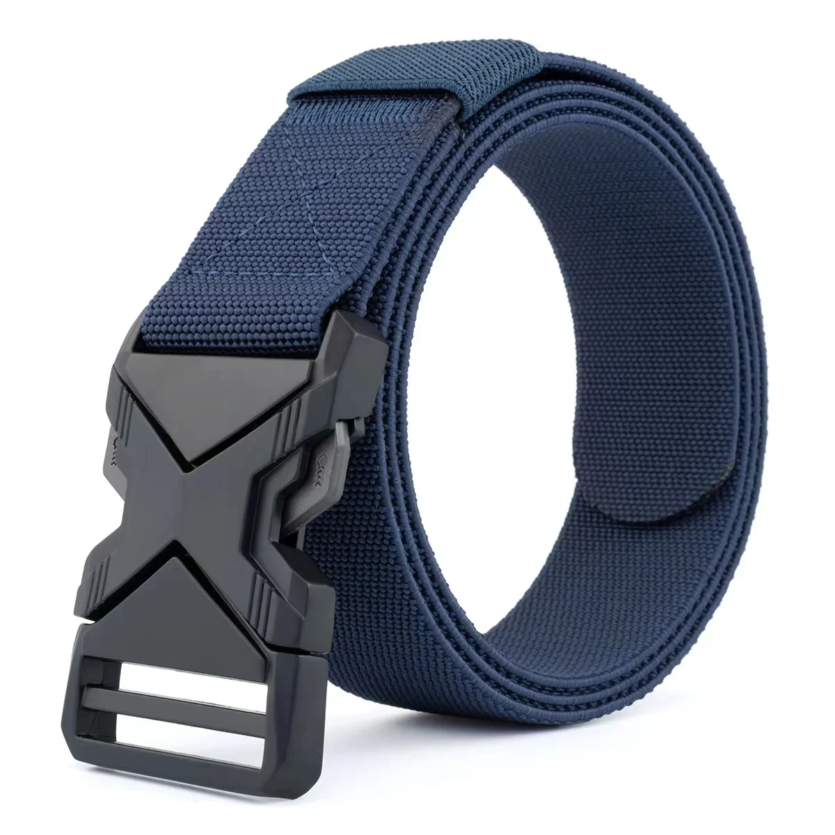 Tactical Belts Durable Nylon Adjustable Alloy Automatic Buckle Fabric Tactical Stretch Belt For Men