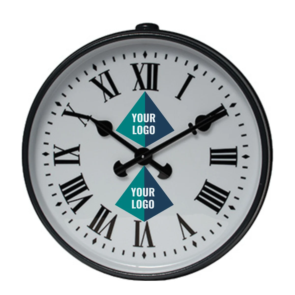 Made in Italy Antique Style Street Clock with Header GPS Synchronization Double Face for Parks, Gardens, Golf Courses