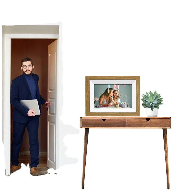 Shenzhen Lexing электронный фотоальбом 10 дюймов с узкими краями HD Цифровая фоторамка для дома стол фотоцикл