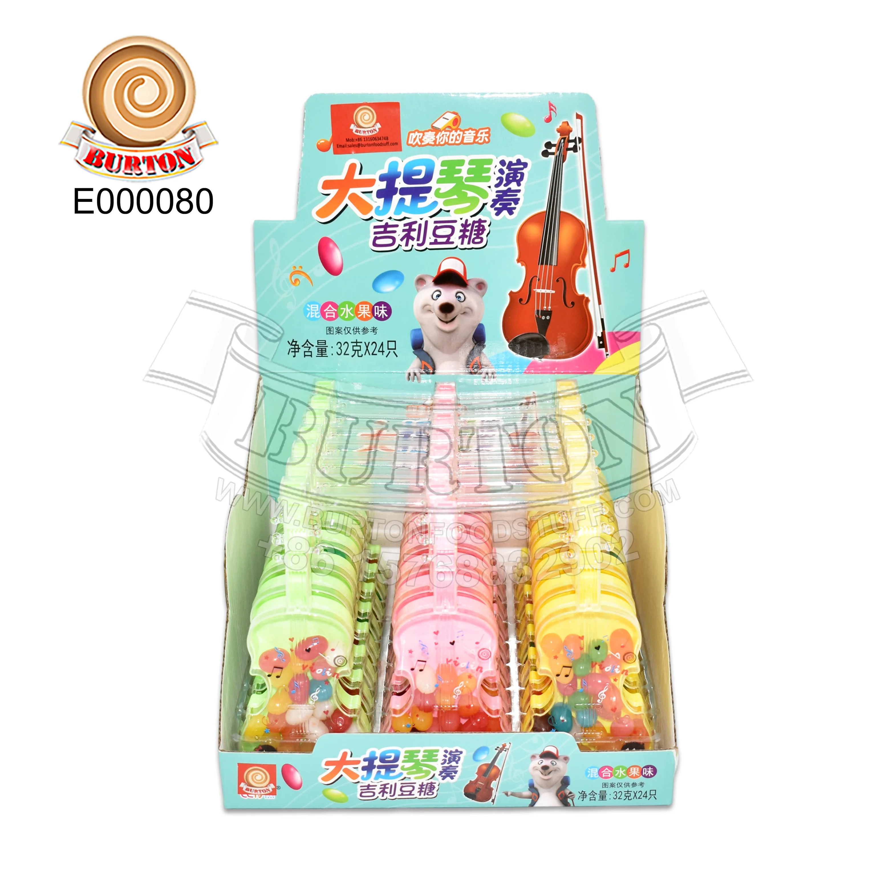 New arrival multi fruit flavor block shape fruit Geely beans candy soft candy in cello toy