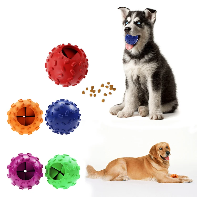 New juguetes para perros pets indestructable balls puzzle rubber treat squeaky interactive chew dog toys for aggressive chewers