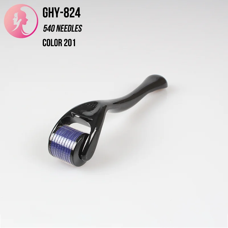 
dermaroller system derma roller for hair regrowth 540 titanium needle microneedle beauty skin face beard derma roller 