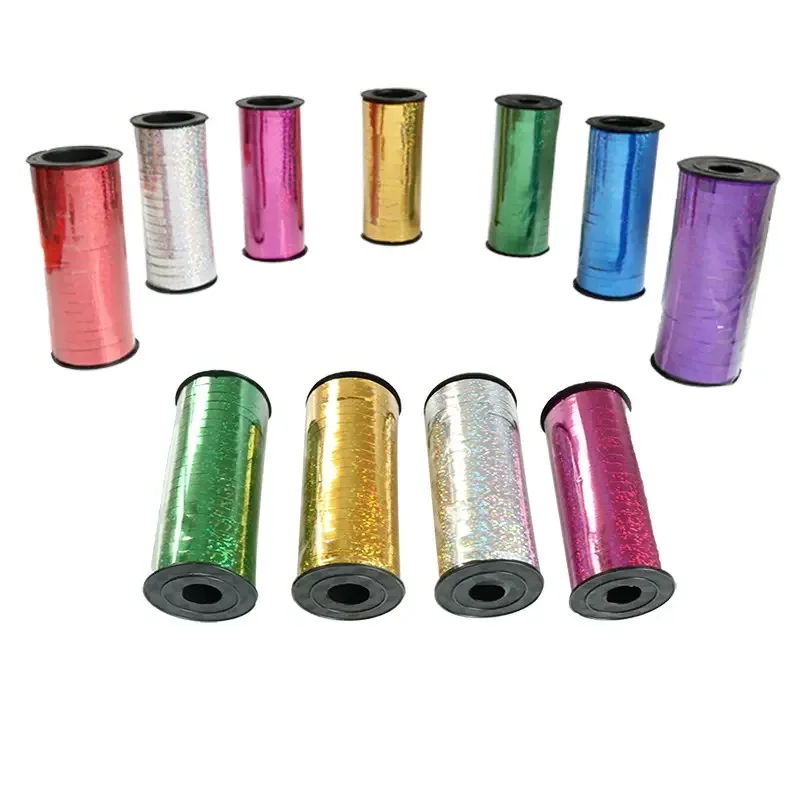 100-Yard Long Tube Laser Ribbon Cake Rope Balloon Tie Festive Party Streamer & Confetti for Celebrations