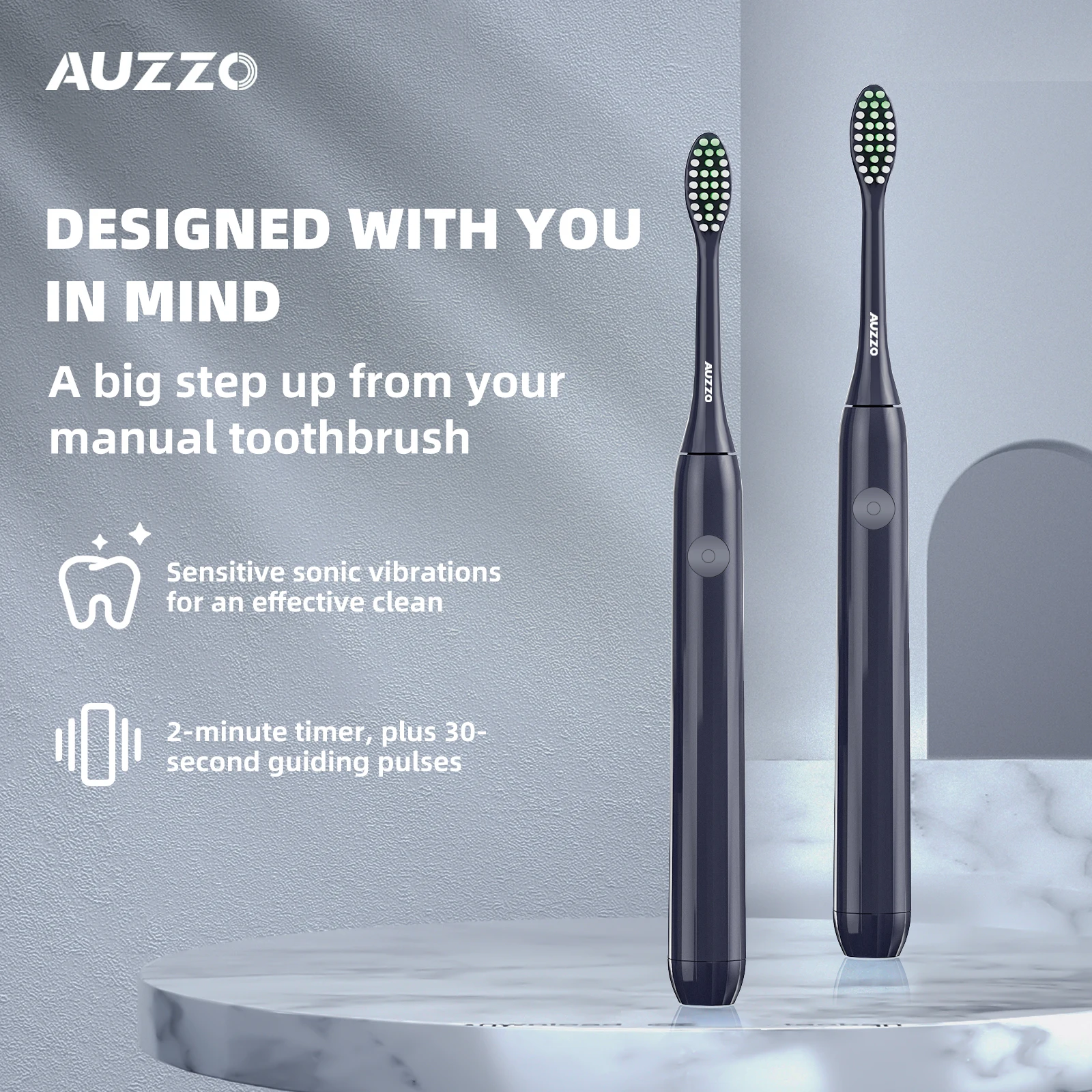 Oem Deep Clean Battery Powered Toothbrush Sonic Vibration Electric Toothbrush For Adult