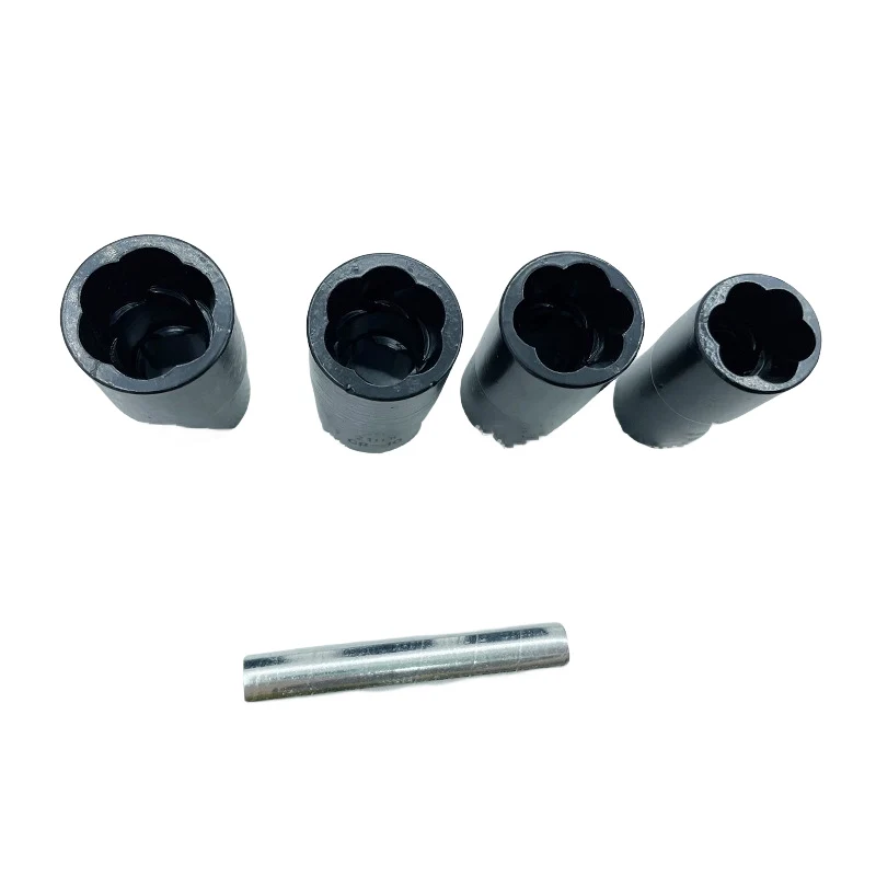 5PCS Damaged Bolt Nut Screw Remover Extractor Set Nut Removal Socket Tool with Box