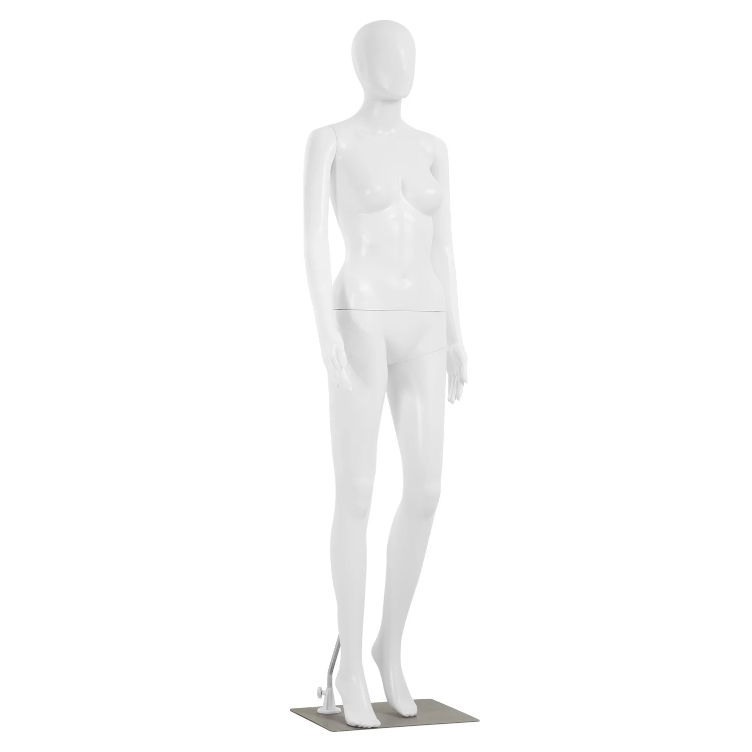 Low Price Wholesale PP Material White Mannequin Fullbody 175cm Height Flexible Women Mannequin with Iron Base