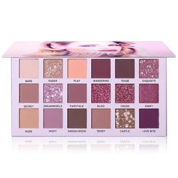 18 Colors Aromas Nude Eyeshadow Palette Long Lasting Multi Reflective Shimmer Matte Glitter Pressed Pearls Eye Shadow