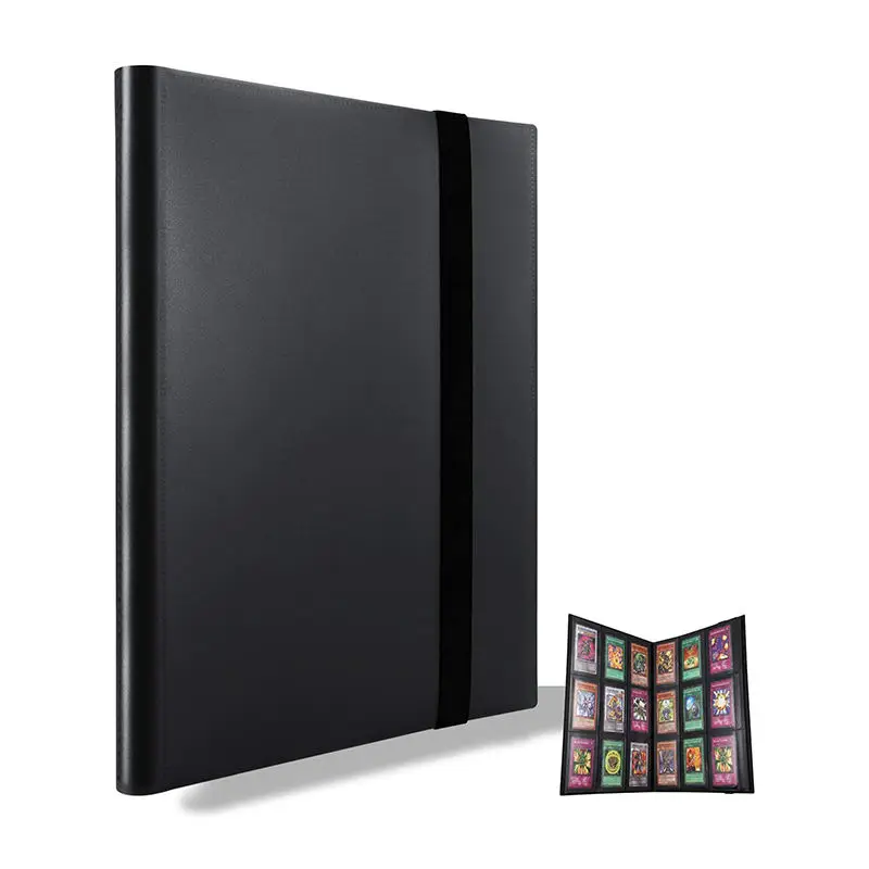 Hot sell pp 9 pocket card gaming waterproof card binder  trading card sleeves 9-pocket for protect and collect