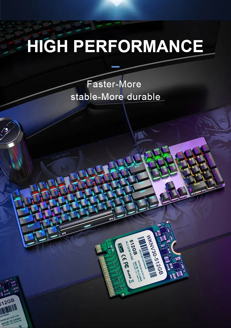 Whalekom M.2 2230 NVMe SSD 128 ГБ 256 512 1 ТБ Внутренний твердотельный