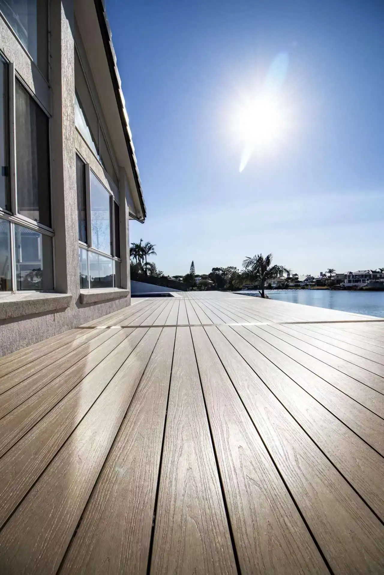 Co-extruded double color wpc floor decking/composite decking for Outdoor Floor  wood look flooring