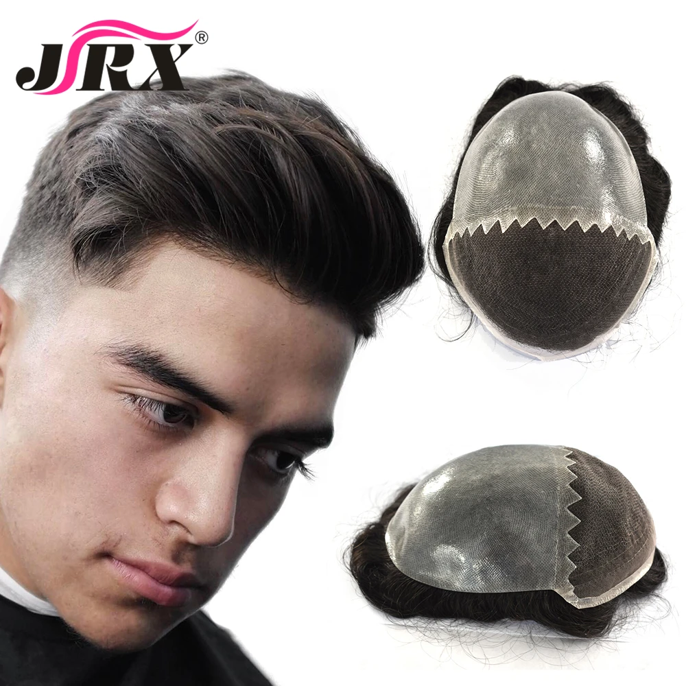 
JRX Cheap hair unit for mens hair styling products, wholesale hair pieces for men, short men hair wigs 