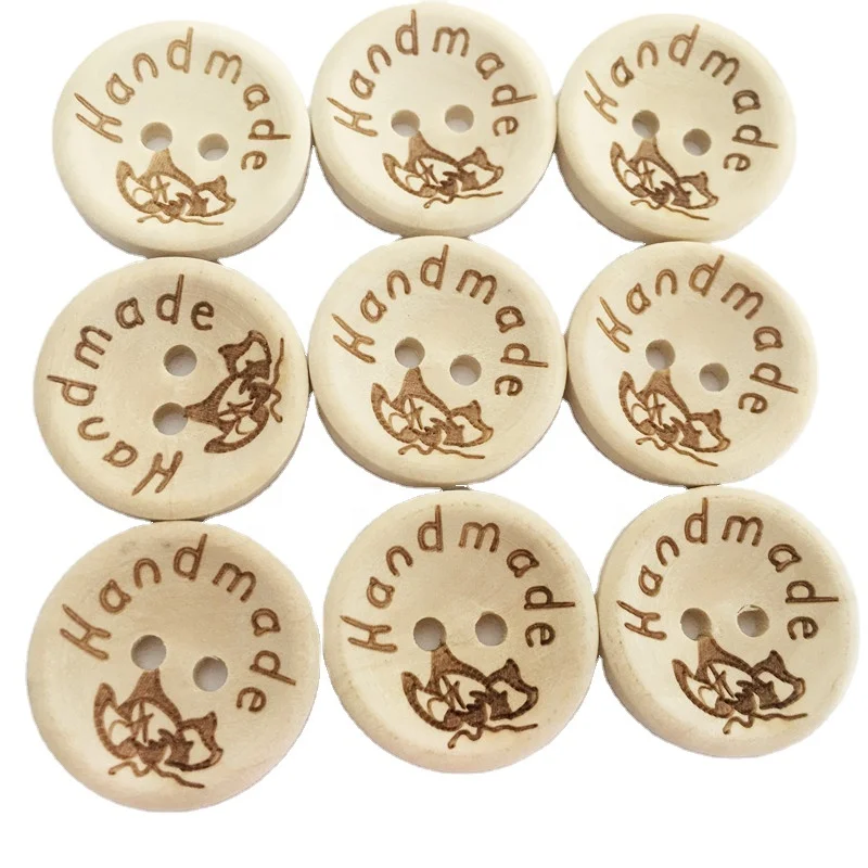 Special offer cross-border explosions bowl-shaped carving handwithlove creative handmade wooden buttons