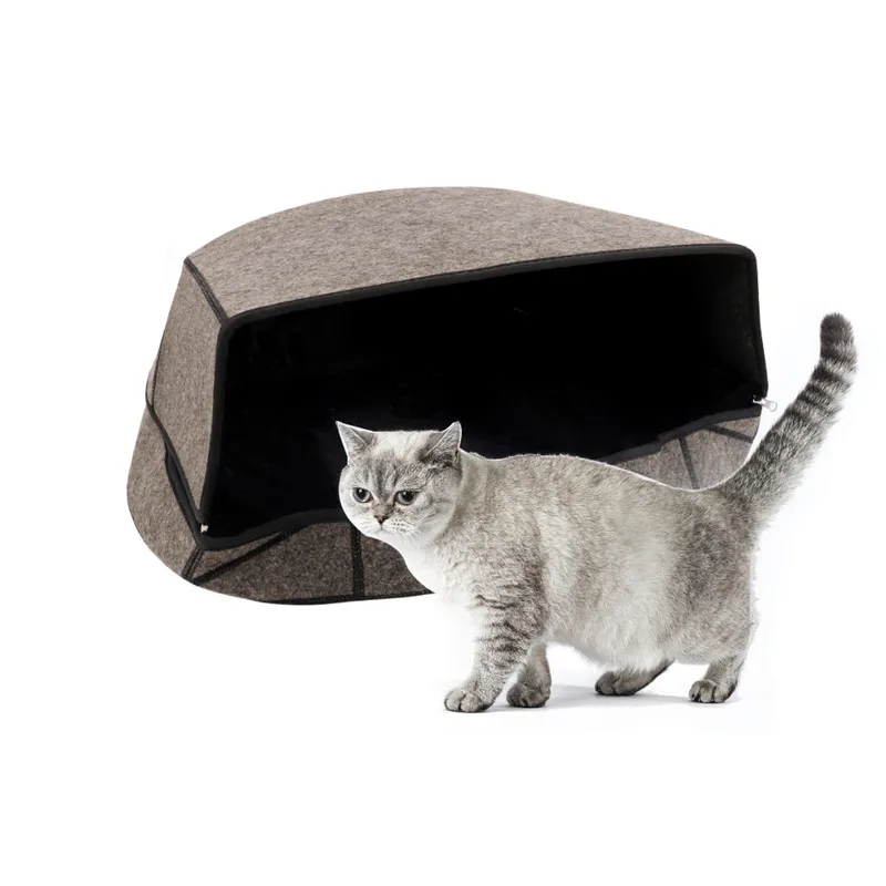 New Custom Design Pet Bed For Small Animals Heated Indoor Cat Scratcher Bed Warm Cat Pet House