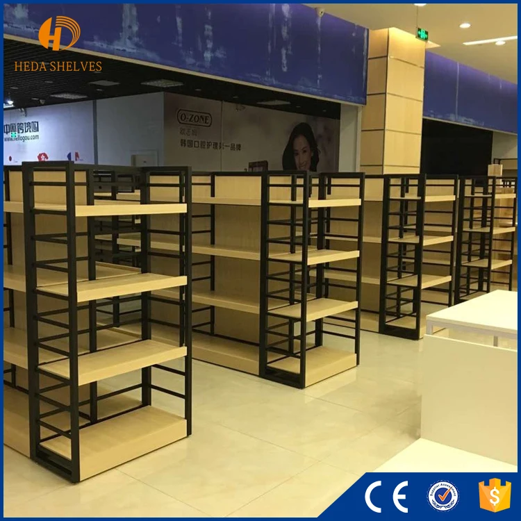  Деревянные стеллажи HEDA для розничного магазина HDF дисплей супермаркета металлическая полка и продуктовые деревянные