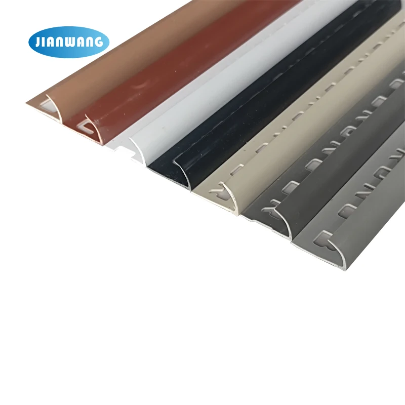 Edging strip shaped furniture tile trim plastic profile decorative different colors tile profile trim