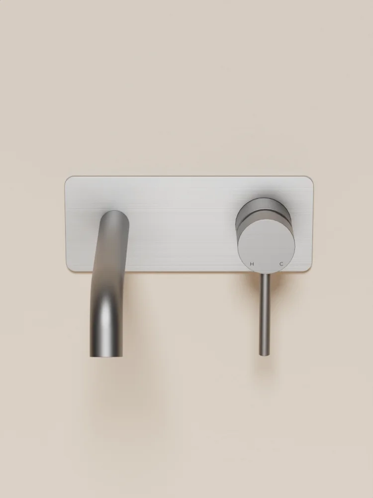 Modern 2-Hole Wall Mounted Bathroom Faucet Hot and Cold Water Mixer for Basin for Apartment Use or Wash Basin Faucet