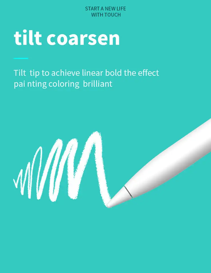 WenKu wholesale 2021 magnetic hot sale tilt active digital stylus Pen with palm rejection phone pen digital touch pen for ipad