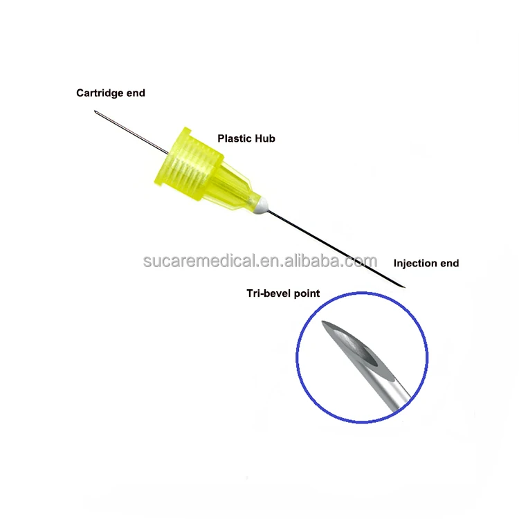 Disposable Sterile 27G Long Dental Needles 100/BOX