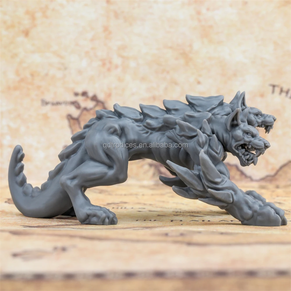 Paintable Majestic Cerberus Monster DND Miniature Fantasy Powerful Role-Playing Game Experience Miniature Terrain