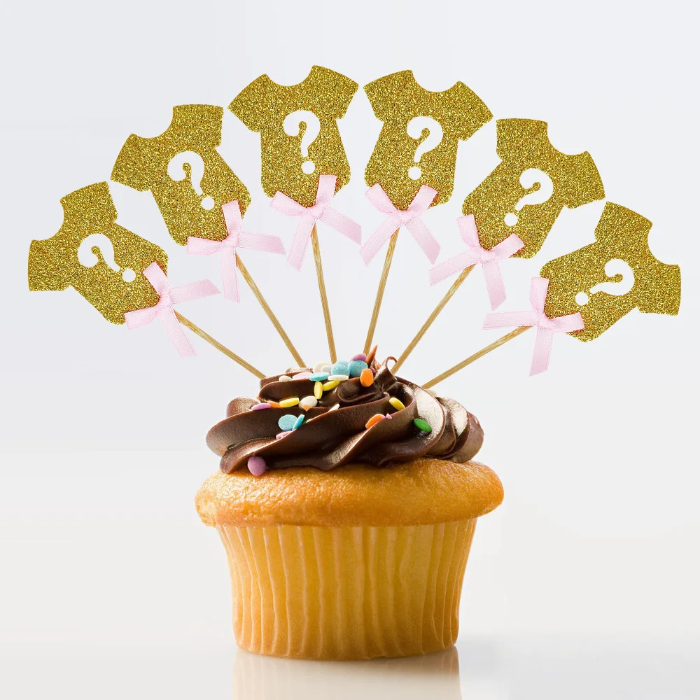 Heyha Baby Shower Decorations He or She Gender Reveal Cake Cupcake Toppers