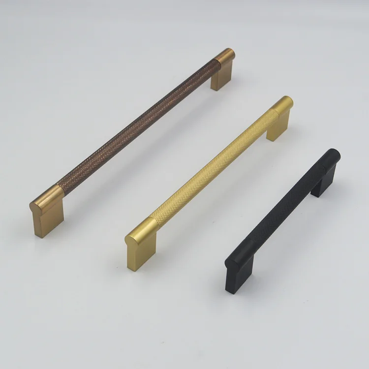 Modern cabinet handles and knobs for metal kitchen brushed nickel cabinet handle drawer door furniture handle