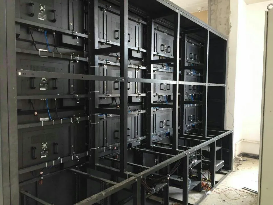  Гибкий 55 дюймов FHD 3 5 мм ободок 500 НИТ яркости напольная подставка ЖК-видеостены с промышленная панель ЖК-дисплея