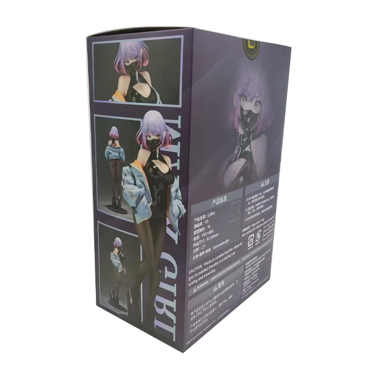 Free Custom Logo Vendor Anime Figure Paper Box Packaging Garage Kit Paper Box With Pvc Window
