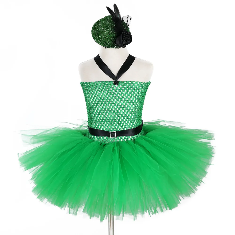 St Patricks Day Girl Costume Set Green Shamrock Children Tutu Dresses Fancy Party  Lucky Fairy Leprechaun Costume