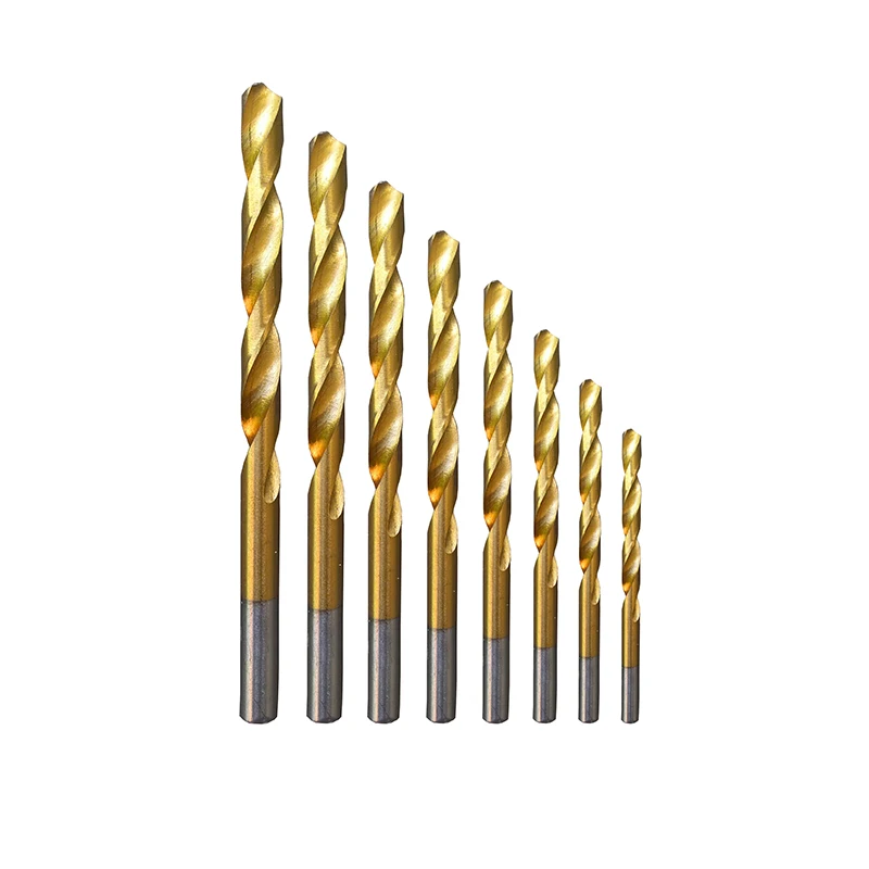 Hss 4241/4341/M35/ Straight Shank Titanium Drill Bit Hss Twist Drill Bits for Stainless Steel Iron