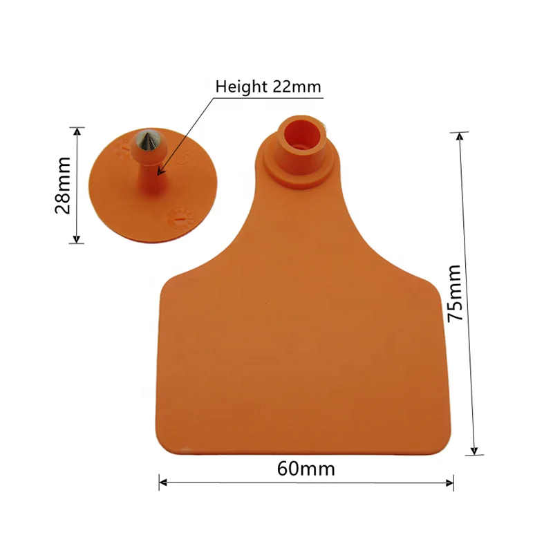 Cattle Ear Tags Blank Livestock Identification Ear Tag For Cow Beef Cattle Yaks Horses Donkeys Deer Camels Farm Equipment Orange