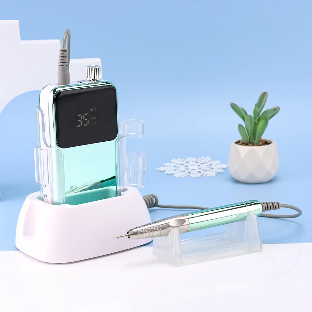 Amazing Cordless Electric Nail File 85W Brushless Nail Drill 35.000RPM Rechargeable E-file for Salon Manicure Supplies