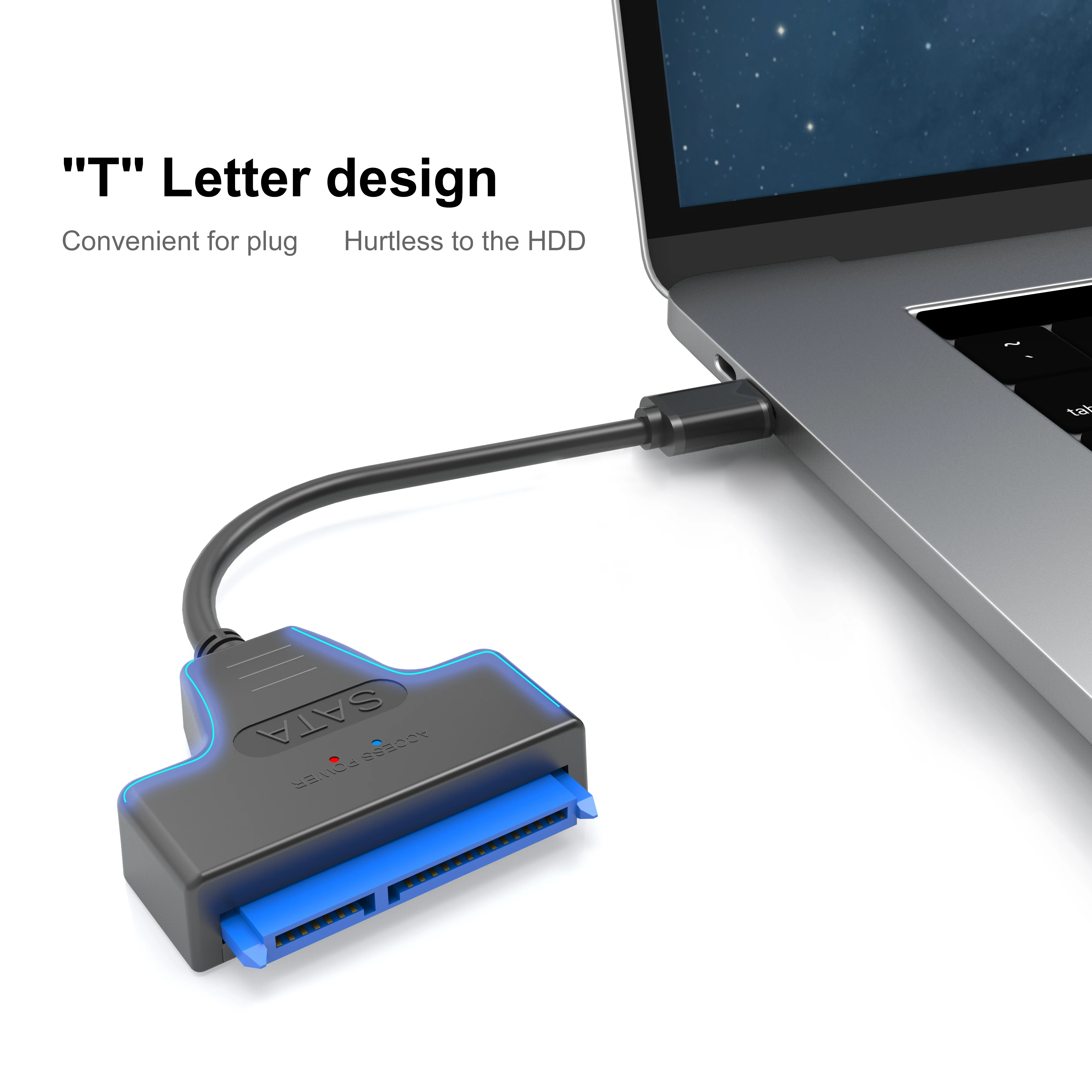 High Quality 20cm Sata 7+15 Pin Hard Disk Drive Line to Sata USB 3.0 Cable Adaptor for 2.5 inch 3.5 inch hard disk drive