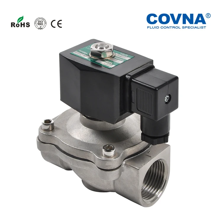 2W Series Stainless Steel Brass Thread NPT Solenoid Valve for Water Treatment Oil Gas