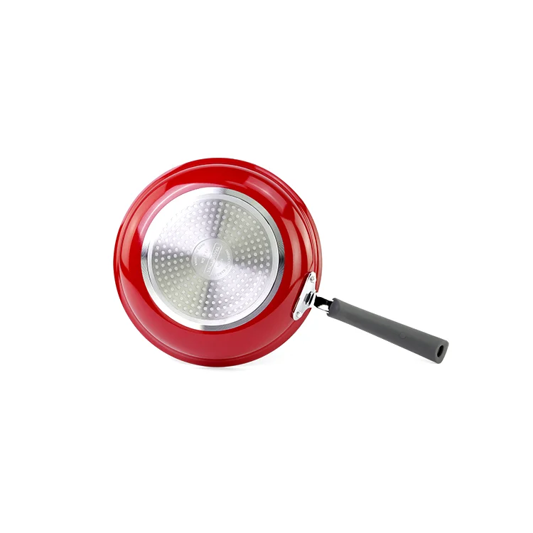 Hot Sale 2pcs Induction Bottom Aluminum Non Stick Kitchen Utensils Electric Frying Pan Set With Silicone Handle