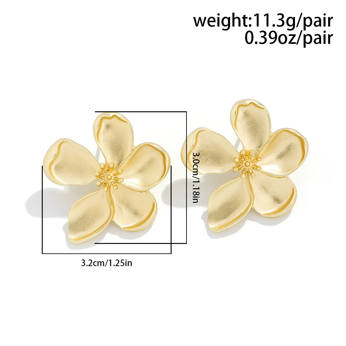 Vintage Pearl Flower Leaf Tassel Stud Earrings Irregular Geometric Stud Earrings for Women