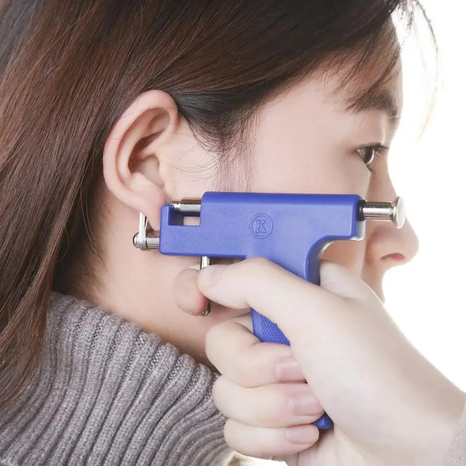 Blue Plastic Ear Piercing
