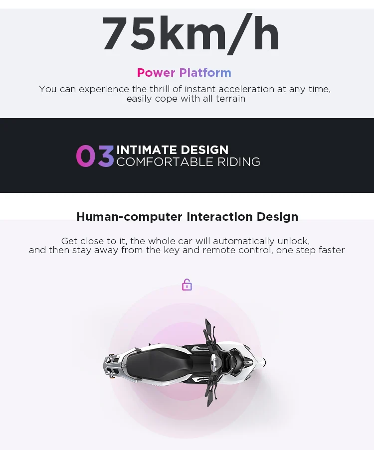 AIMA Saber Tiger X612 3000W EEC Two Wheel Electric Scooter 60v 35ah*2 Dual Lithium Battery Two Seat Electric Scooter