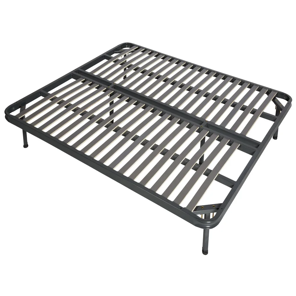 Bedroom Wooden Slat Bed Metal Frame with Legs Single/Queen/Full/King Size