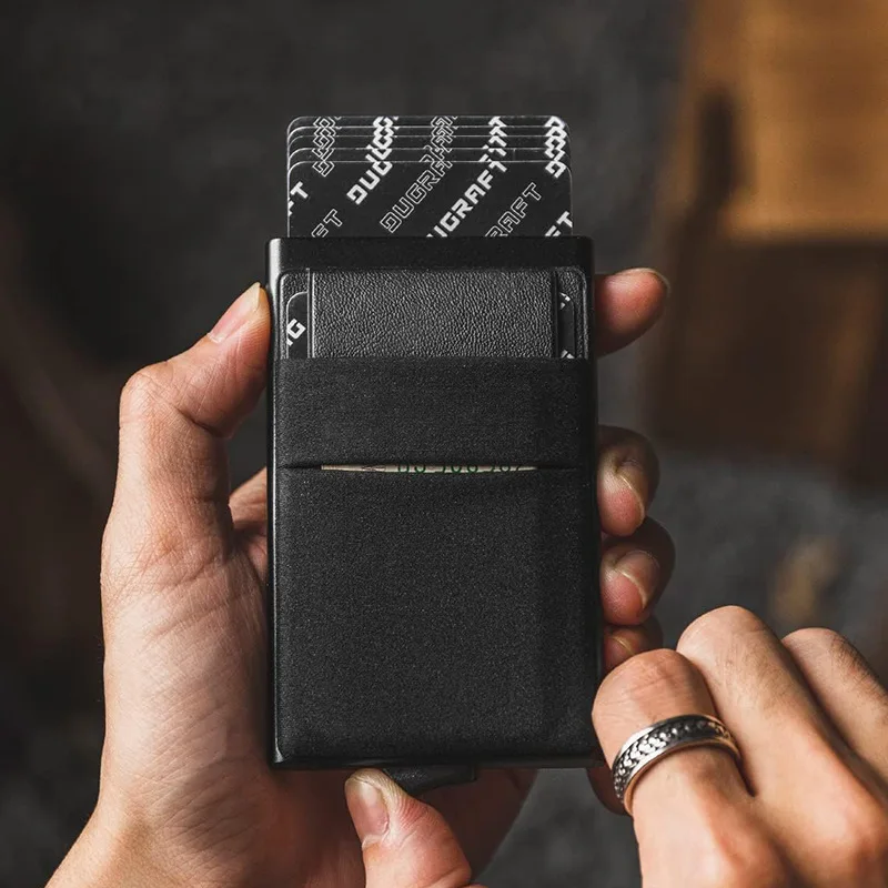 Eco-friendly Elastic Lycra Fabric Card Holder Pop out Credit Cards Wallet