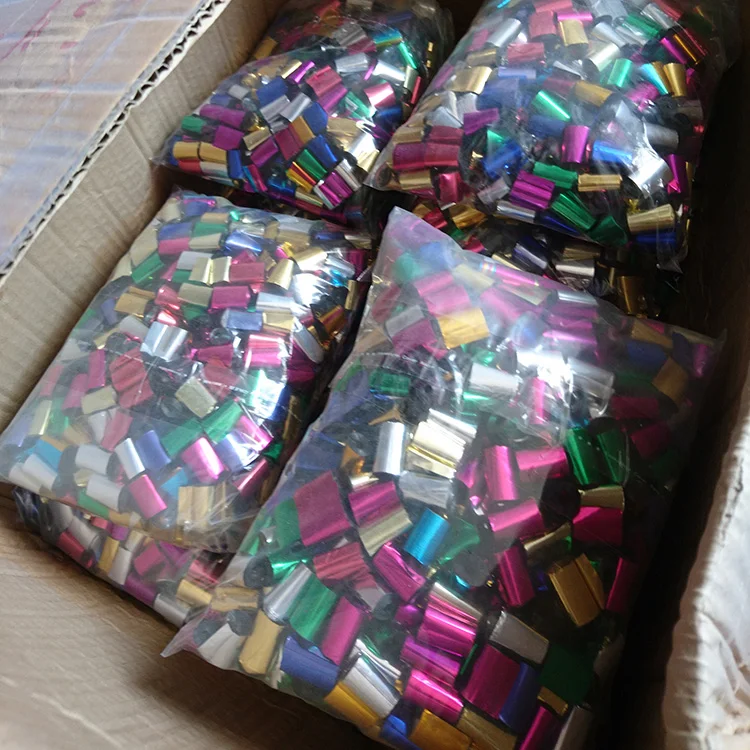 Fire Resistant Metallic Streamer Golden Silver Blue pink Red Yellow Colored Ribbon for Streamer