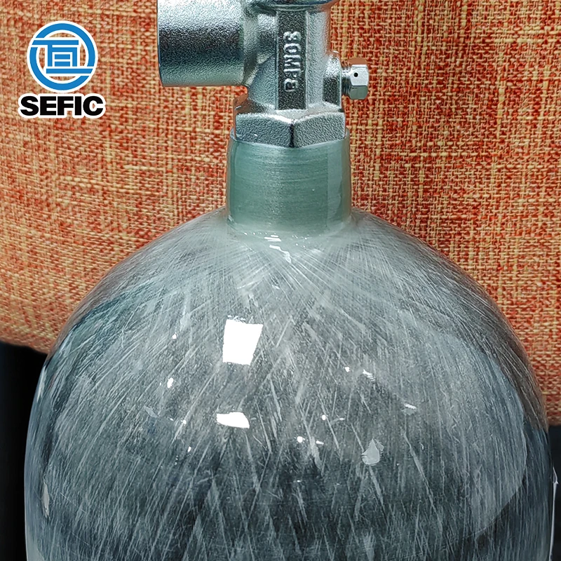 High Pressure 6.8L M18*1.5 4500psi 300bar Carbon Fiber Cylinder Diving Tank HPA Air Bottle Fire-fighting Snorkeling