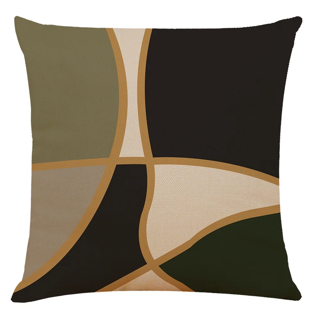 2023 New fall design range pillow covers linen letter print knitted throw pillow case cover for couch brown