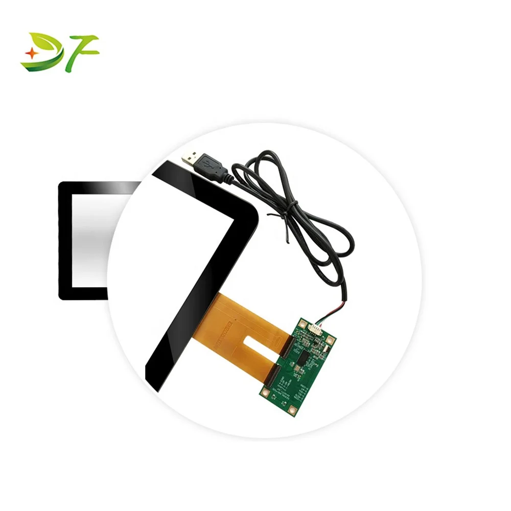 Usb IIC interface multi touch pcap10.1 inch capacitive 3M compatible touch glass with EETI controller