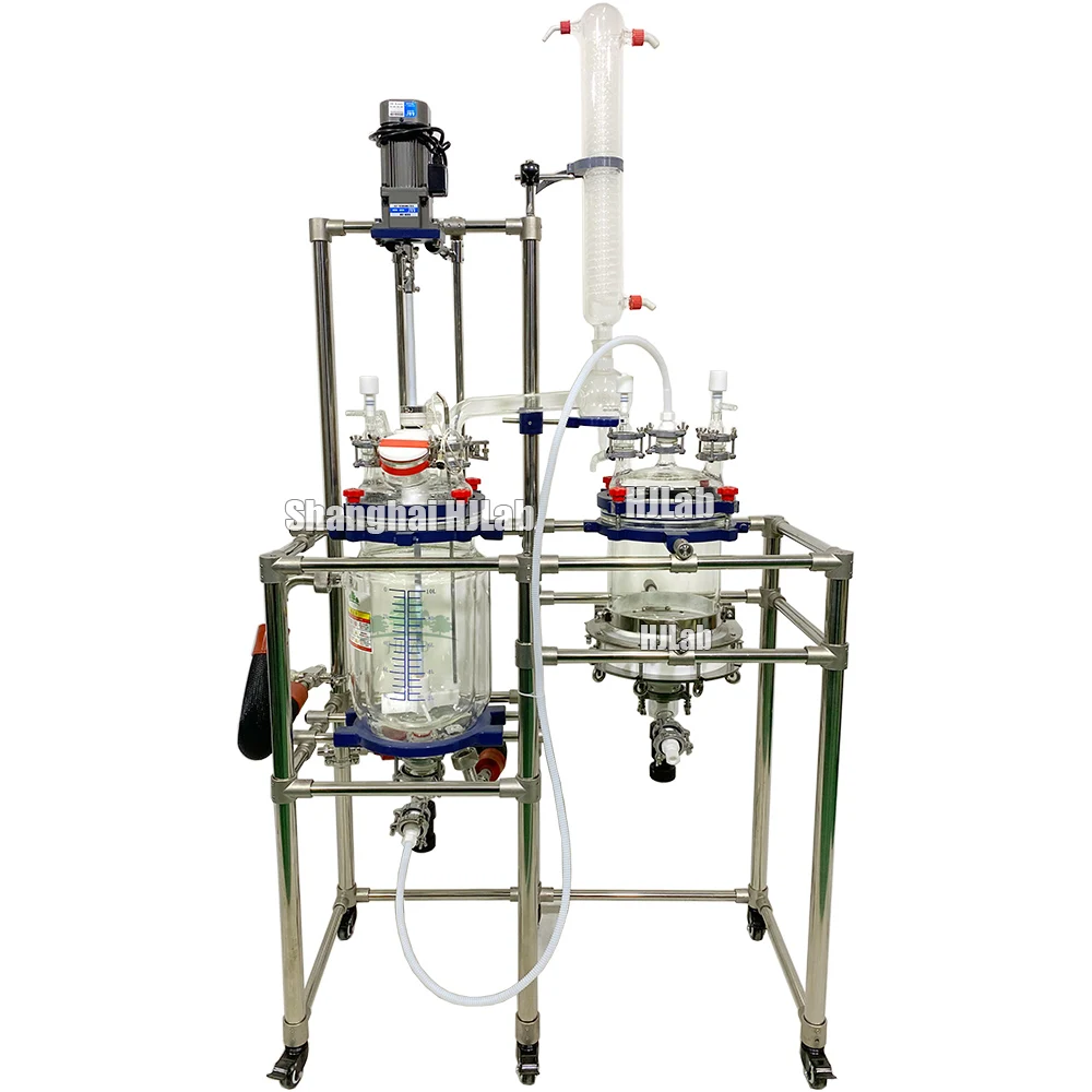 Pilot Plant Chemical Nutsche Filtering Glass Reactor for Filtration Washing Coprecipitation and Solid Phase Peptide Synthesis