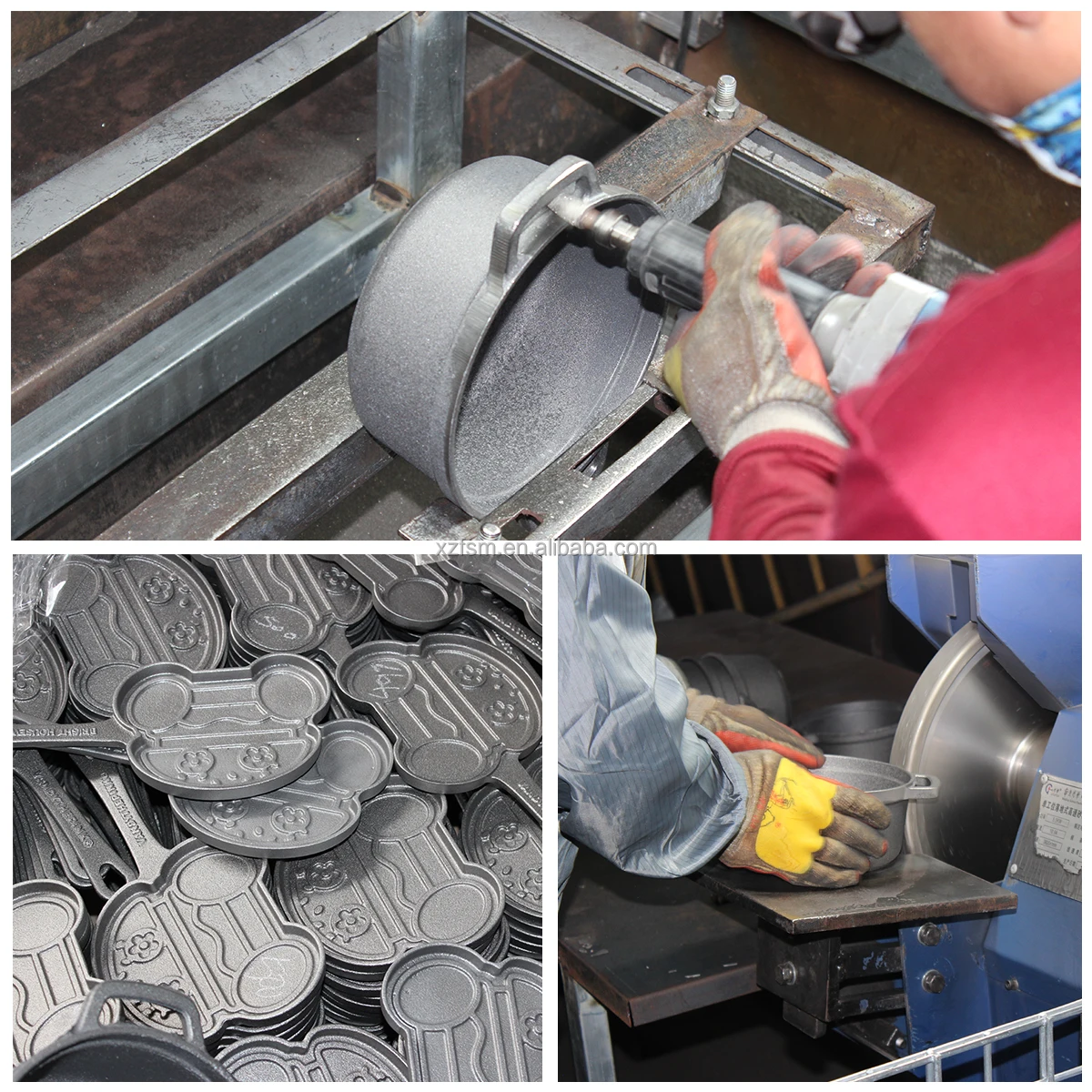 Cast Iron round Dutch Oven Pots Pans Classic Chinese Design Single Double Handle Kitchen