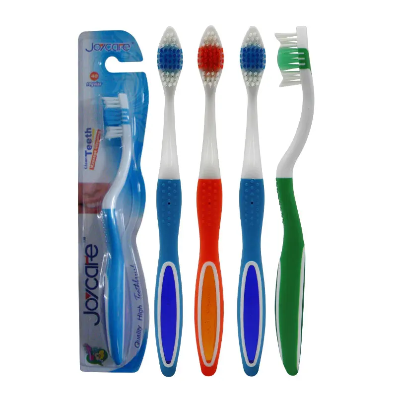 Hot Selling Teeth Care Wavy Bristles Gum Massage Rubber Handle Custom Logo Adult Toothbrush