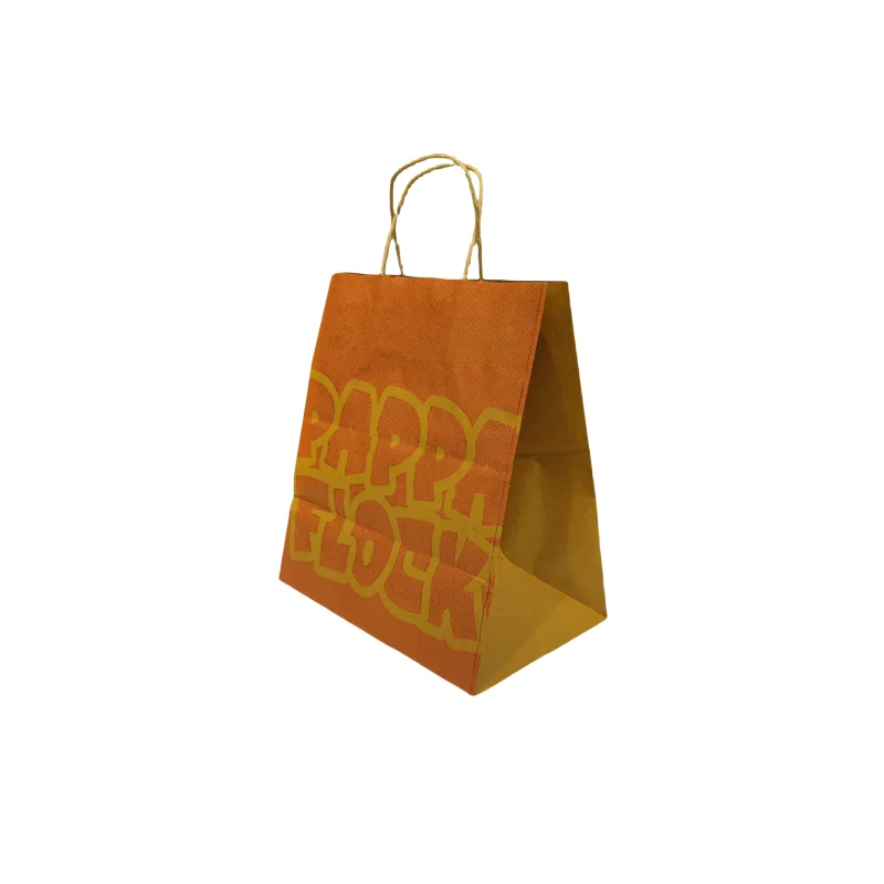 Senang02 Fashion Yellow Wrapping Wood Window Tray Takeaway  Customizedized White With Handle Zipper Paper Bag