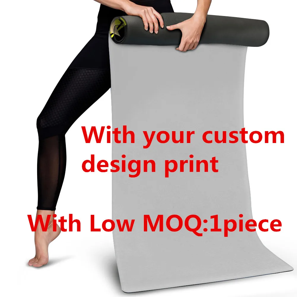 THIKIN Funny Design Custom Wholesale Eco Friendly NBR Fitness Exercise Custom Printed Foldable Travel 15mm Yoga Mat