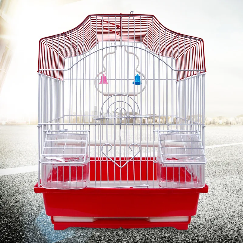 2022 HOT selling  Low MOQ OEM birds cage with plastic trays metal parrot bird cage animal cages